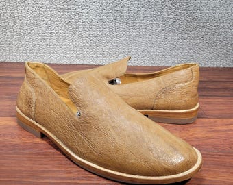 Tecovas The Monterrey Men's US Size 11D Husk Goat Roughout Slip-On Loafer Shoes