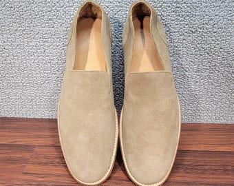 Zapatos mocasines sin cordones Tecovas The Monterrey para hombre, talla 11D (EE. UU.), de gamuza marrón.