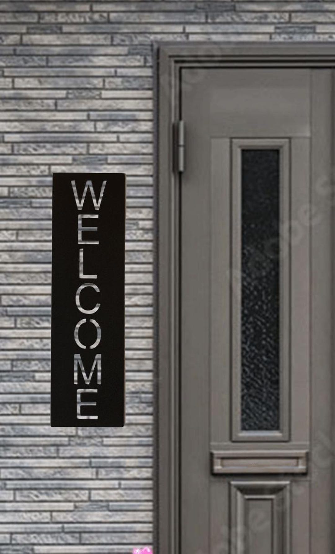 Handcrafted Metal Welcome Sign: Powder Coated Wall Art - Etsy