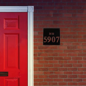 Modern Metal Address Sign, Custom House Number, Custom, Rustic, Custom Address Sign, Personalized, Address Plaque, Handcrafted Powder Coated
