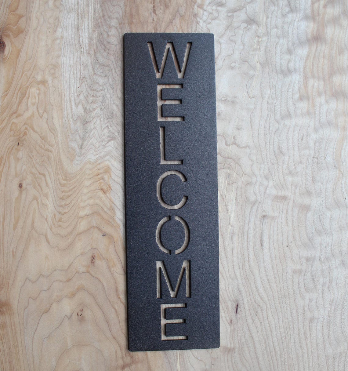 Handcrafted Metal Welcome Sign: Powder Coated Wall Art - Etsy