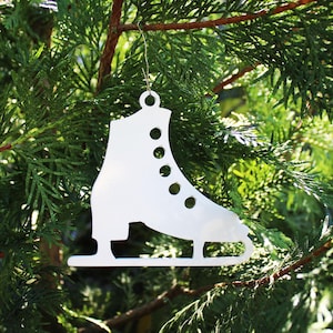 Christmas Ornament, Ice Skate, Holiday Ornament, Ornament, Christmas, Holiday Season, Tree, Stocking Stuffer, Ball, Powder Coat, Metal