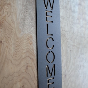 Handcrafted Metal Welcome Sign: Powder Coated Wall Art - Etsy