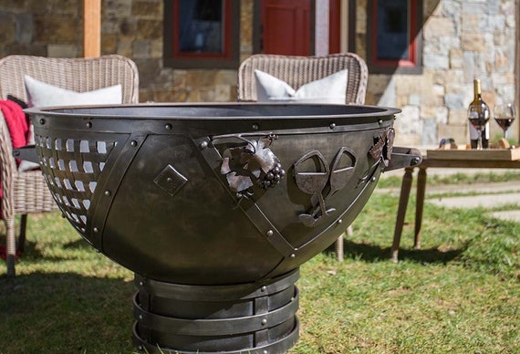 Dream Weaver Steel Fire Pit Art Plasma Cut Rustic Metal Fire Etsy