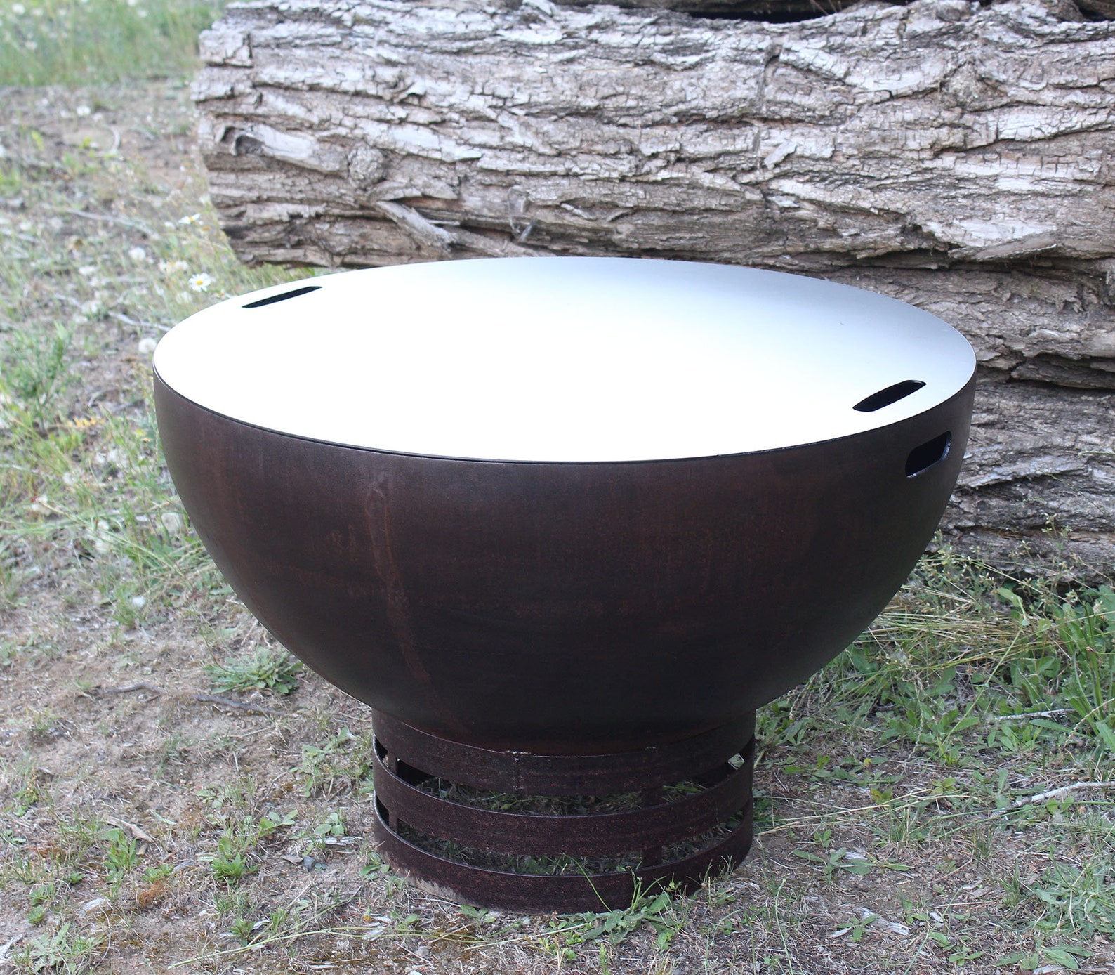 Fire Pit Lid Fire Pit Table Steel Fire Pit Lid Steel Fire Etsy