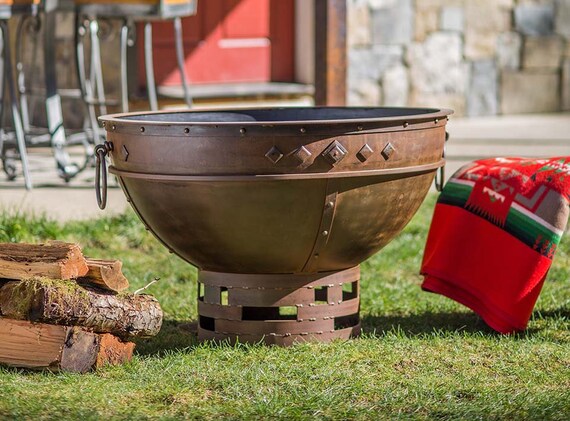 Greek Brazier Steel Fire Pit Outdoor Fire Pit Art Plasma Cut Etsy
