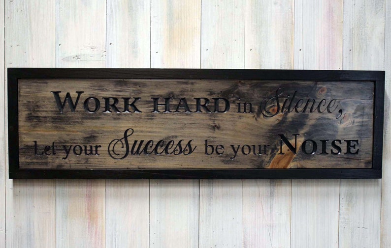 Custom Color Sign Motivational Quote Rustic Wood Sign | Etsy