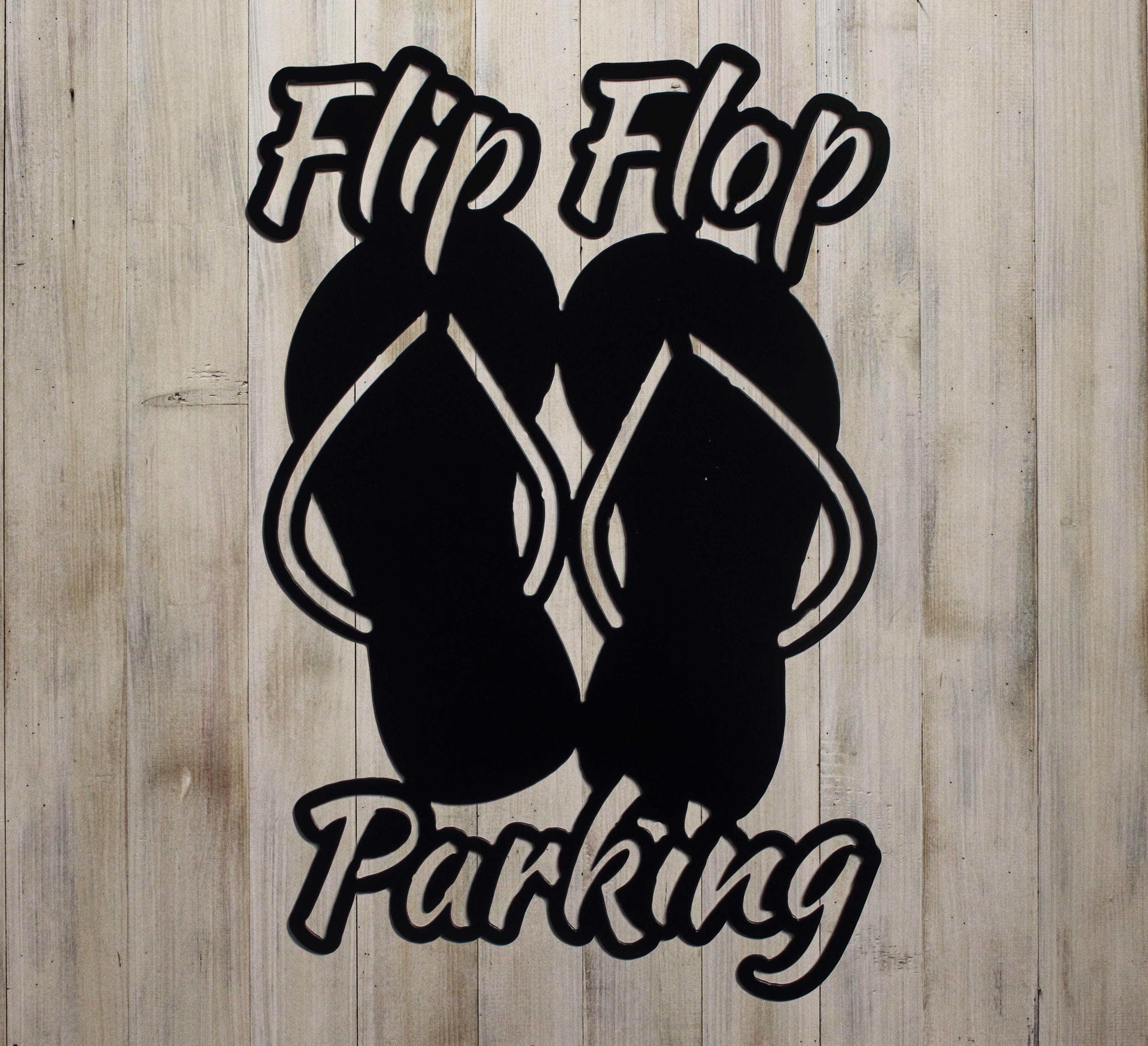 Metal Flip Flop Parking Sign: Beach House Decor - Etsy