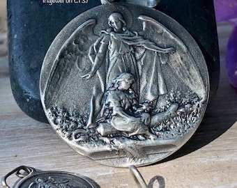 Solid Silver Guardian Angel.