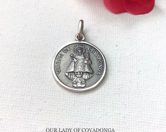 Our Lady of Covadonga. Solid Silver.