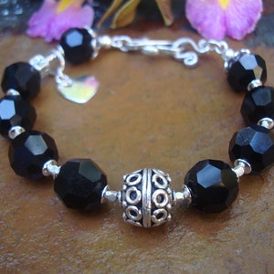 Swarovski 12mm Crystal Bracelet. Sterling Silver.