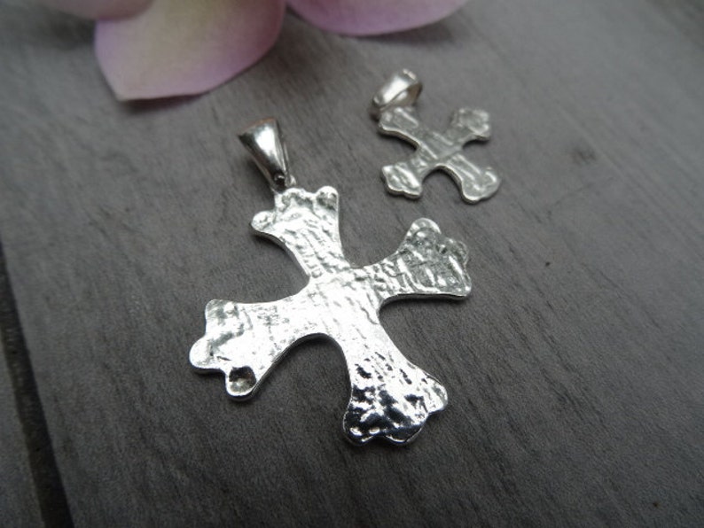 Crux Gemmata style cross. Sterling silver. image 4