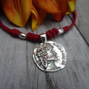 Jesus Choker Necklace. Sterling Silver. Adjustable Length.