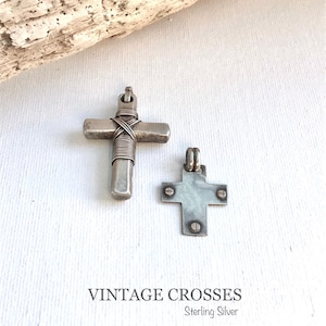 Vintage Crosses. Sterling Silver and Gold. Second Hand Crosses.