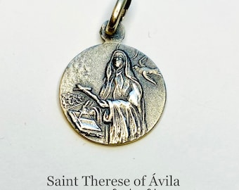 Santa Teresa de Avila. Sterling Silver Charm.