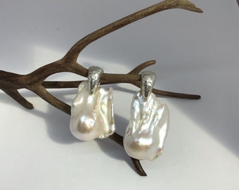 Colgante de perlas de bola de fuego. Fianza de plata esterlina