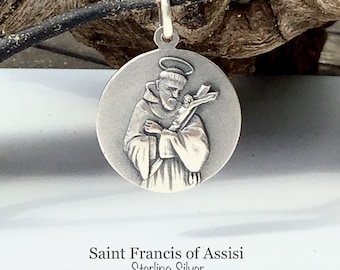 Saint Francis of Assisi. Sterling Silver.