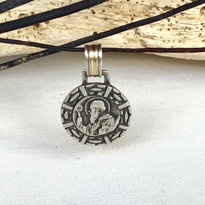 Saint Benedict Medal. Sterling Silver and 18k Gol filled. Second Hand.