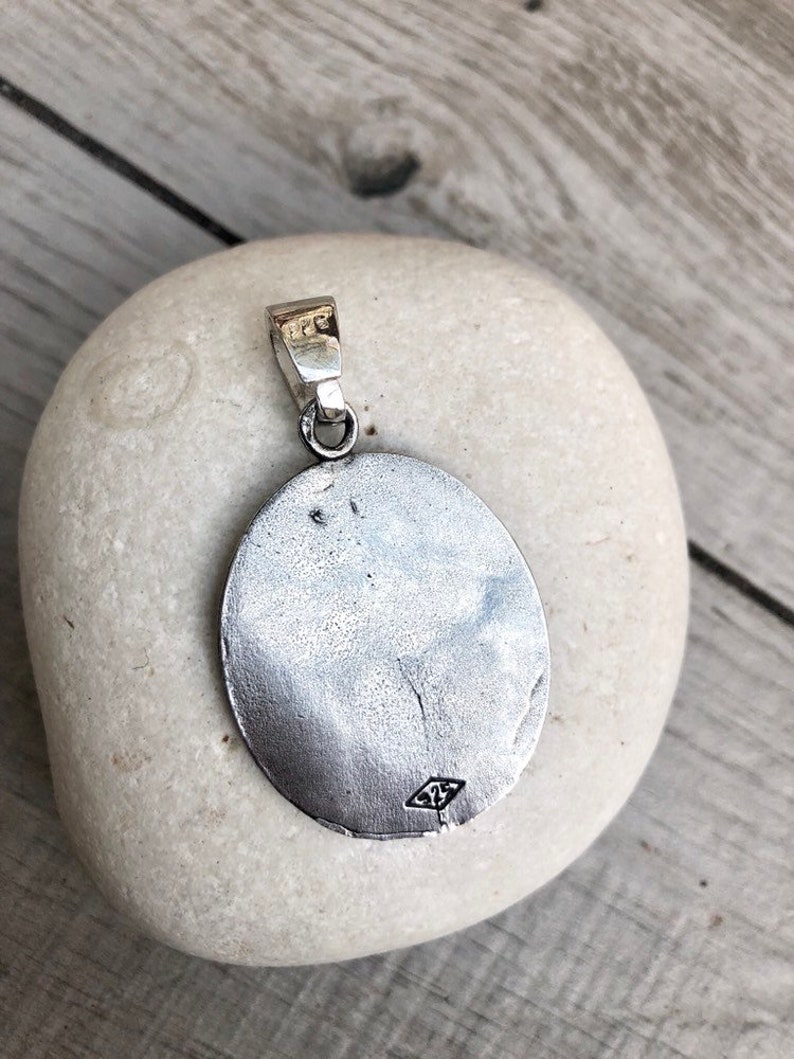 Our Lady of Carmel Pendant. Sterling Silver. Etsy