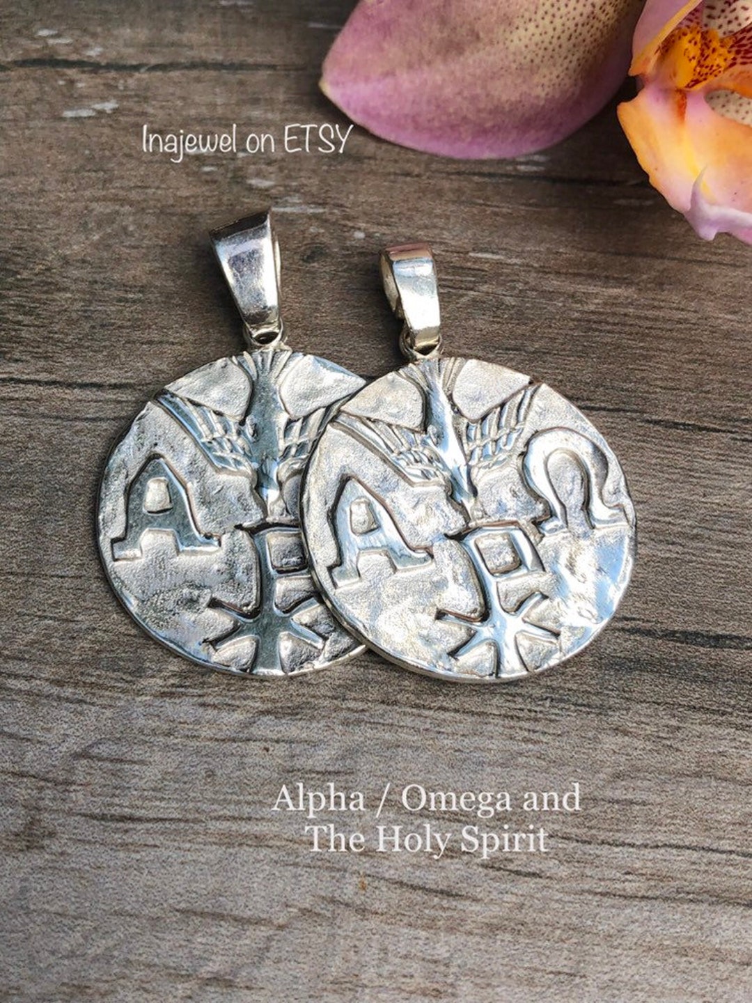 Alpha omega pendant silver sale
