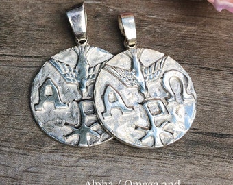 Alpha / Omega and The Holy Sourit. Sterling Silver.