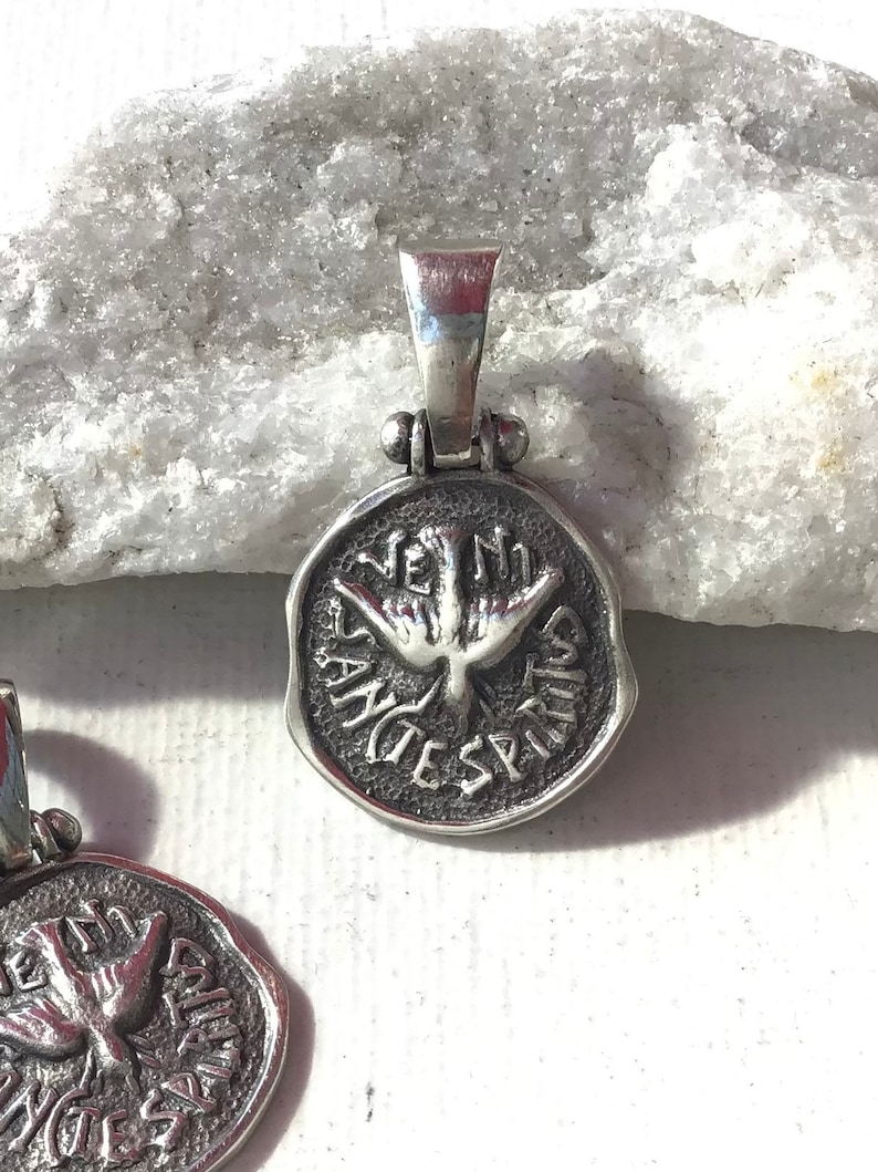 Holy Spirit Pendant. Sterling Silver - Etsy