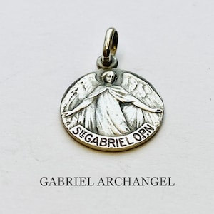 Saint Gabriel the Archangel. Sterling Silver Charm.