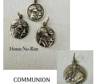 First Communion Charm for Boy and Girl. Solid Silver.