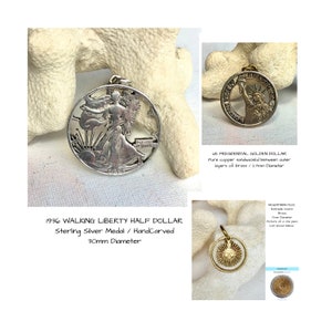 Cut Coin Work. Handmade. Coin Pendants.