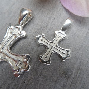 Crux Gemmata style cross. Sterling silver. image 3