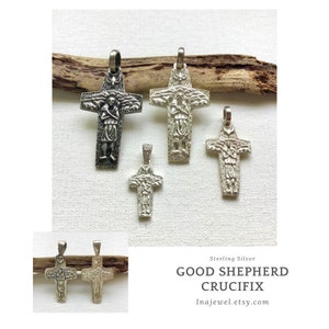 Good Shephard Cross. Sterling Silver.