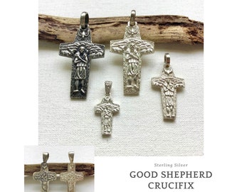 Good Shephard Cross. Sterling Silver.