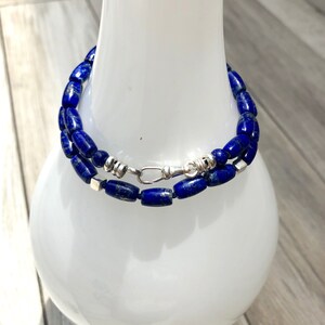 Lapis Lazuli choker. Sterling silver.