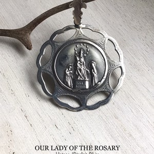Our Lady of the Rosary. Vintage. 900 Silver.