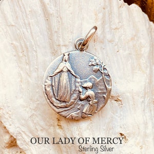 Our Lady of Mercy. Sterling Silver Charm.