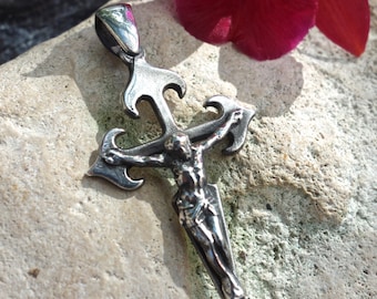 Cross of Saint James / Crucifix. Sterling Silver