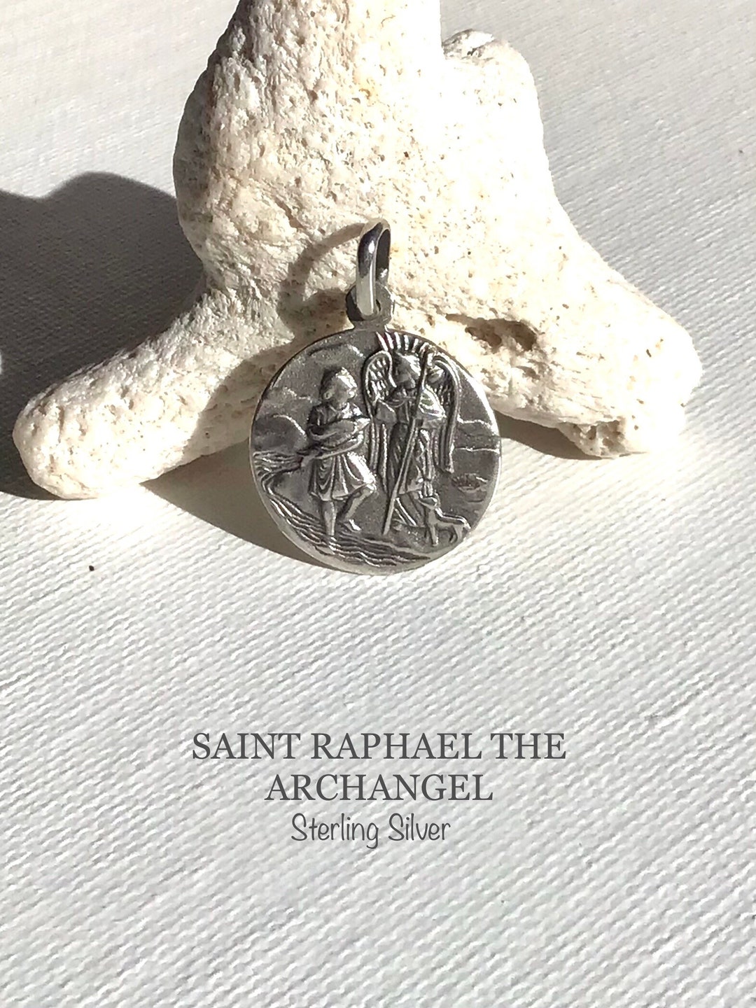 Saint Raphael the Archangel. Sterling Silver Pendant - Etsy