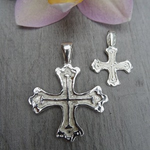 Crux Gemmata style cross. Sterling silver. image 1