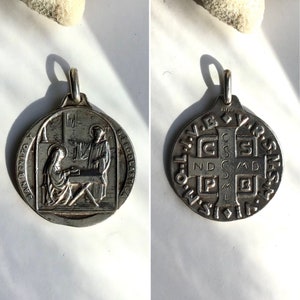Saint Benedict Medal. Vintage. Double Sided