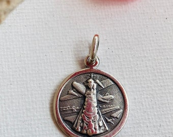 Our Lady of Loreto Charm. Sterling Silver. Safe Travels.