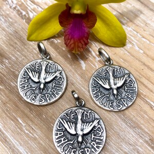 Holy Spirit Medal. Sterling Silver.