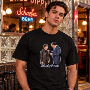 Ingen bryr sig T-shirt | En Bronx-berättelse inspirerad T-shirt | Sonny & C-citat T-shirt | Italiensk-amerikansk film T-shirt | Bronx-maffian filmgåva
