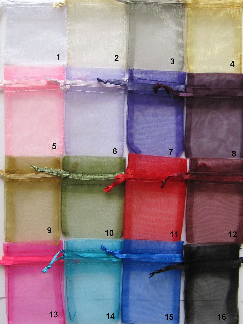 30 Organza Bags 3 X 4 Inch Sheer Fabric Favor Bags Wedding Etsy