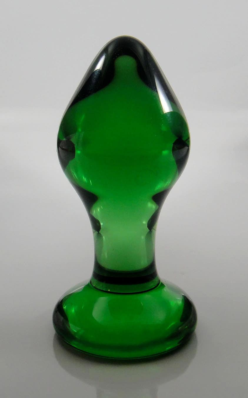 Small Green Glass Rosebud Butt Plug Sex Toy Etsy Uk 