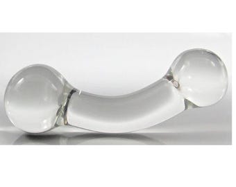 Large Glass Curved Barbell Body Massage Tool