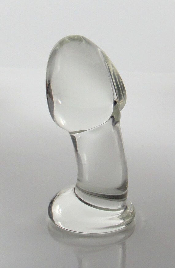 Small Glass Cock Head Butt Plug Sex