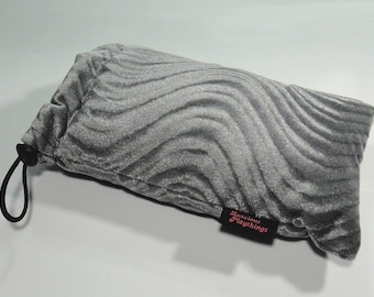 Bolsa de almacenamiento acolchada grande para vidrio PLATEADA