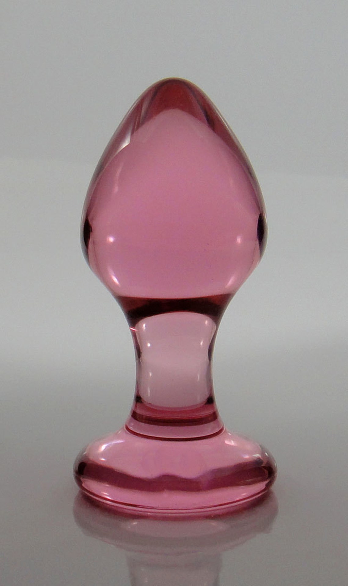 Small Pink Glass Rosebud Butt Plug Sex Toy Etsy 