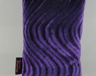 LARGE Premium Plush Storage Pouch for Glass Sex Toy - Dildo, Butt Plug PINK or PURPLE padded