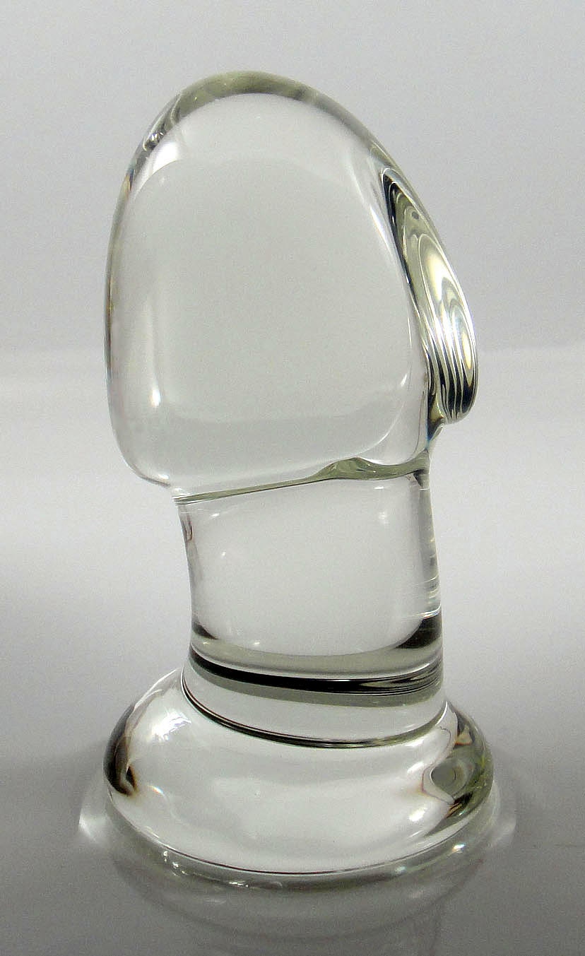XL Extra Large Glass Sculpted Penis Head Butt Plug Sex Toy - Etsy